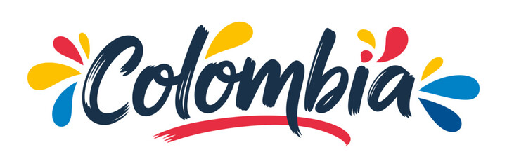 Colombian patriotic banner design featuring vibrant national flag colors in a modern vector composition ideal for cultural celebrations, national pride themes, festive posters, heritage events, and tr