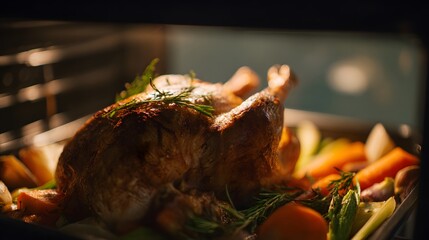 Festive turkey roast glows golden warm inviting holiday dinner scene delicious autumn flavors