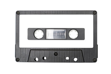 tape audio cassette, isolated on white with clipping path