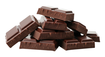 Pile of dark chocolate bars