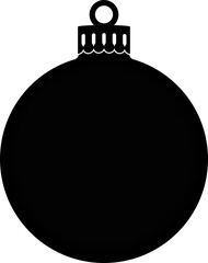 Christmas ornament ball silhouette transparent PNG. Christmas ball vector illustration. Christmas ball symbol. Christmas ball silhouette. Christmas ball PNG.