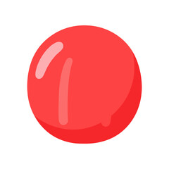 Shiny Red Sphere with Light Reflections.