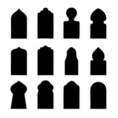 Arab arch door shape set. Isl...