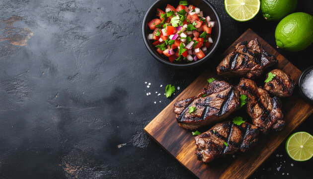 Nyama choma Kenyan grilled goat with kachumbari