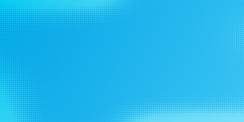 Halftone dots on blue background. Comic pop art style blank layout. Template design for comic book, presentation, sale or web banner. Vector illustration