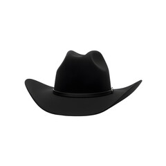 Fototapeta premium Black cowboy hat isolated detailed view fashion accessory isolated on transparent background