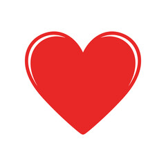 A simple red heart symbol with a white outline.