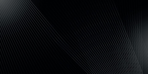 Dark abstract background with glowing gray lines effect. Minimalist line design with modern futuristic technology concept for posters, brochures, covers, presentations, websites, and flyers. VOL. 3