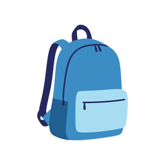 Blue Backpack for School and Travel.