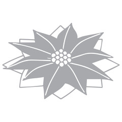 Silver Christmas Flower