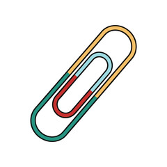 Colorful Paperclip Office Supply for Document Organization.