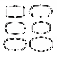 Set of retro badge template d...