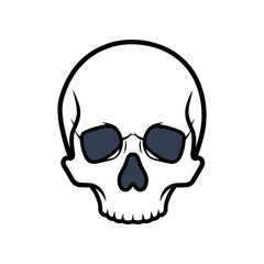 Skull wearing sunglasses and a nose ring.