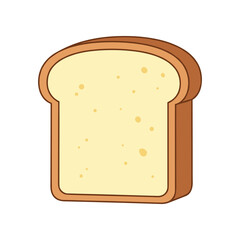 Slice of White Bread with Golden Crust.