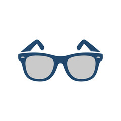 Fototapeta premium Stylish Blue Wayfarer Sunglasses Icon.