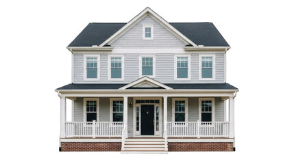 House Exterior Isolated on White Background