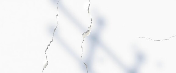 Deep creases and shadows on white crumpled paper background,   grunge background,  design