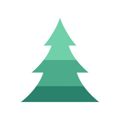 Stylized Green Christmas Tree Illustration.
