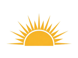 Stylized sunrise or sunset icon isolated on transparent background