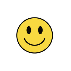 Fototapeta premium Yellow Smiley Face Vector Icon
