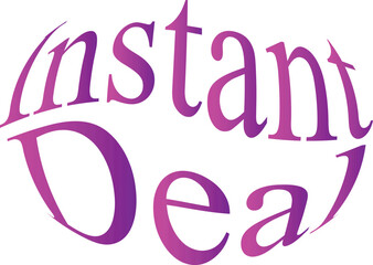 Purple and pink gradient stylized text forming 