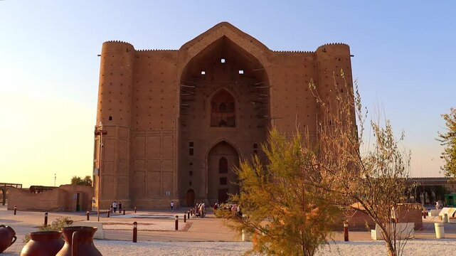 22 October 2025, Complex of Khoja Ahmed Yasawi, Turkestan City, Kazakhstan