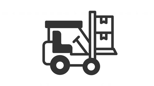 Animated forklift icon