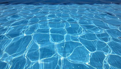 Crystal Clear Water Surface with Gentle Ripples and Reflections Under Bright Natural Light