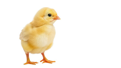 Obraz premium Small Fluffy Yellow Chick isolated PNG with Transparent Background