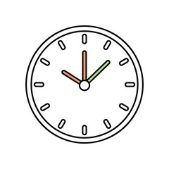 Clock Face Illustration Showing Time.
