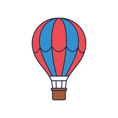 Naklejka premium Colorful Hot Air Balloon Ready for Adventure.