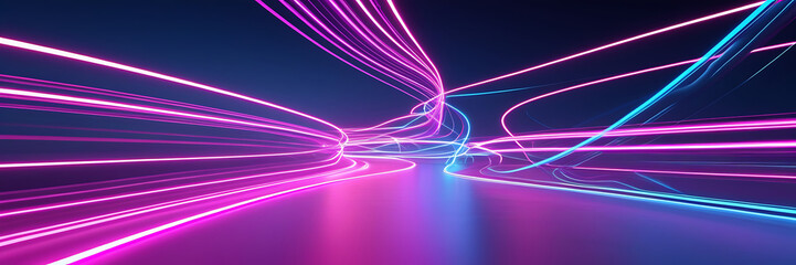 Light trail wave, fire path trace line, car lights, optic fiber and incandescence curve twirl. Abstract background