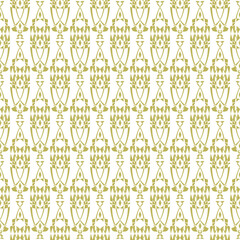 Seamless golden pattern, geometric vector design, abstract background.