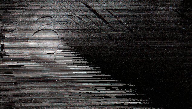 Abstract textured dark design with glitch effect and geometric shapes suitable for graphic design and digital art - Powered by Adobe