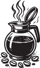  Coffee Pot Line Art Illustration
