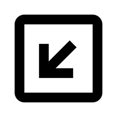 Vector illustration of an arrow icon, symbol, and button for web design, business, and technology, conveying direction, download, or check information