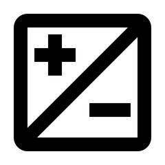 Vector black cross icon symbol sign illustration for positive web design