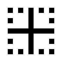 Obraz premium Black and white Christian cross symbol illustration of faith and religion on a simple vector background