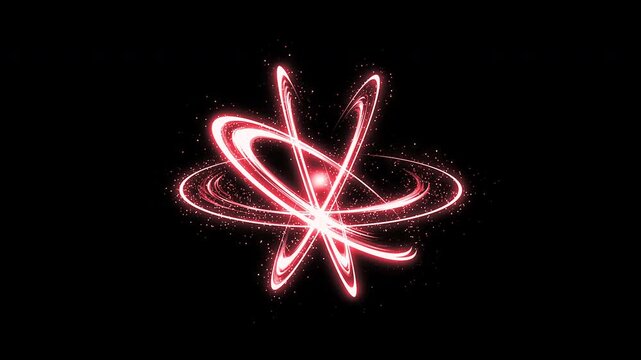 Red sword slash effect for game cartoon animation. Impact effect. Glowing cutting effect. 4k video.