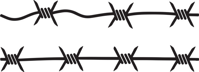 arbed wire silhouette vector