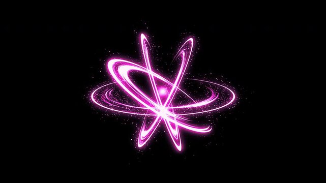 Pink sword slash effect for game cartoon animation. Impact effect. Glowing cutting effect. 4k video.