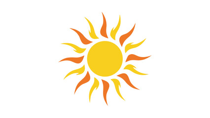 Vibrant Pixelated Sun Emblem with Fiery Rays on a Stark Black Background Symbolizing Energy and Radiance in a Retro Digital Aesthetic
