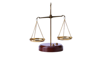 Justice Scale Isolated on White Background