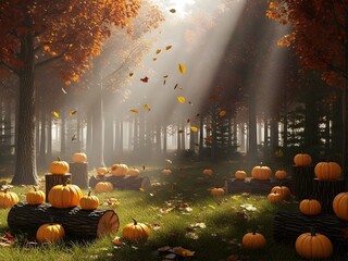 Natural forest harvest setup