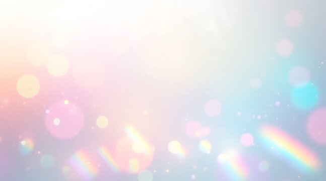 Pastel Rainbow Bokeh Lights Abstract Background
