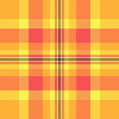 Vibrant, warmtoned plaid pattern with yellow, orange, and coral hues. Classic, versatile design ideal for backgrounds, textiles, or seasonal themes. A versatile texture