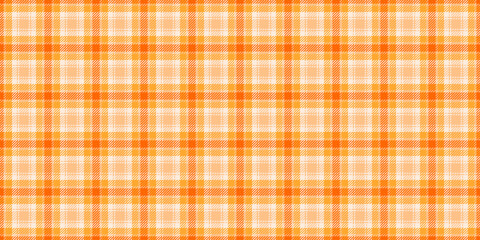 Romance tartan seamless plaid, hunter fabric texture textile. Rag vector check pattern background in orange and light colors.