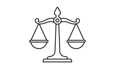 justice scale balance line icon