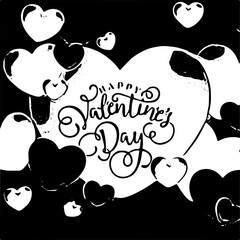 valentine card with hearts and flowers