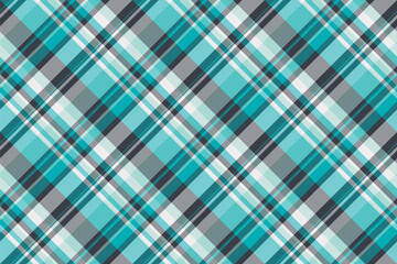 Modern plaid pattern of interwoven teal, gray, and white stripes. Versatile for backgrounds, textiles, and graphic design. Evokes calm, sophistication, and style.